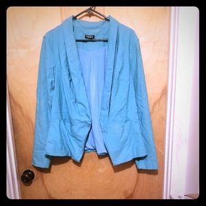 Blue/green open Blazer